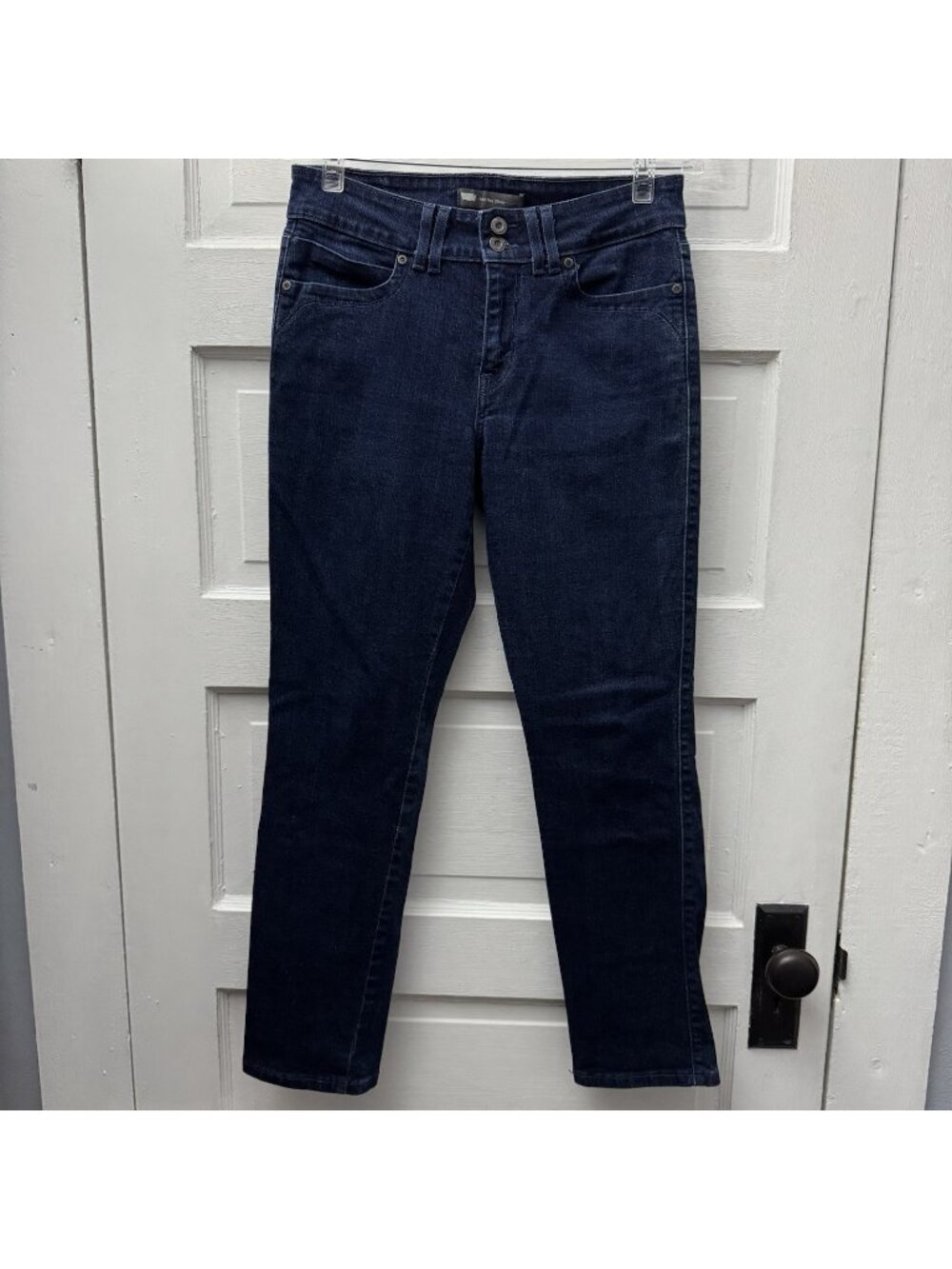 Levi’s Mid Rise Skinny Jeans Women 29x28 Dark Wash Stretch Denim Blue